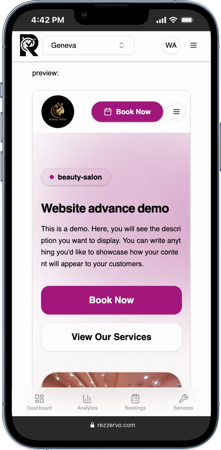Boost your brand with a unique booking link